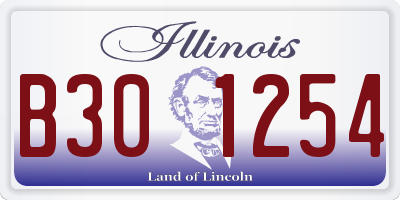 IL license plate B301254