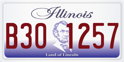 IL license plate B301257