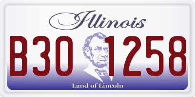 IL license plate B301258