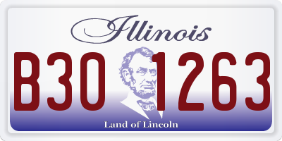 IL license plate B301263