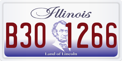 IL license plate B301266