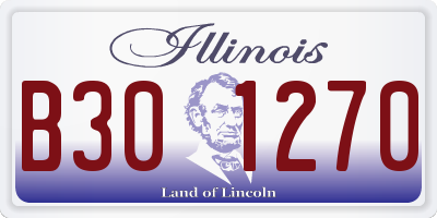 IL license plate B301270