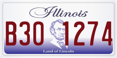 IL license plate B301274