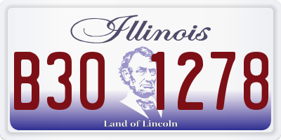 IL license plate B301278