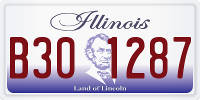 IL license plate B301287