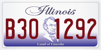 IL license plate B301292