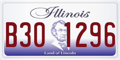 IL license plate B301296