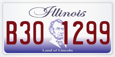 IL license plate B301299