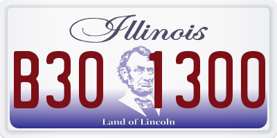 IL license plate B301300