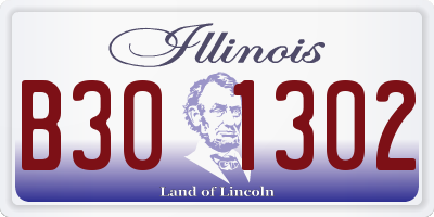 IL license plate B301302