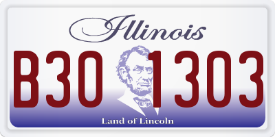IL license plate B301303
