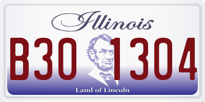IL license plate B301304