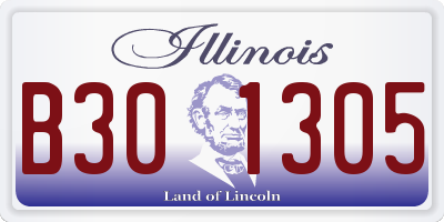 IL license plate B301305