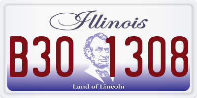 IL license plate B301308