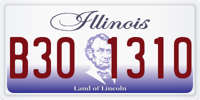 IL license plate B301310
