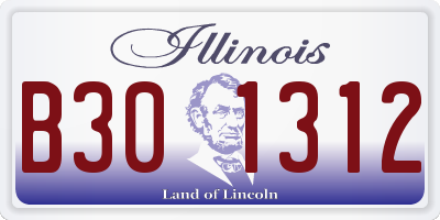 IL license plate B301312