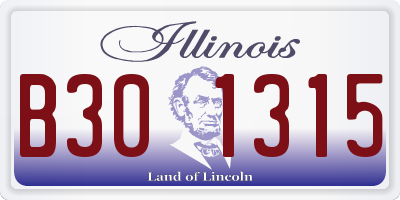 IL license plate B301315