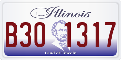 IL license plate B301317