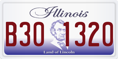 IL license plate B301320