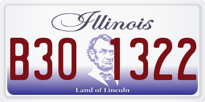 IL license plate B301322