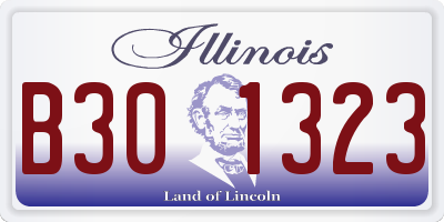 IL license plate B301323
