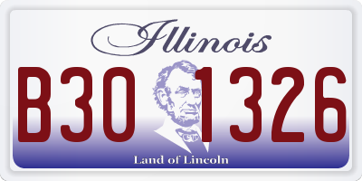 IL license plate B301326