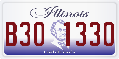 IL license plate B301330