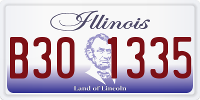 IL license plate B301335