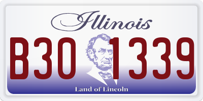 IL license plate B301339