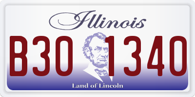 IL license plate B301340