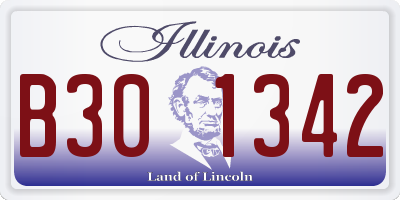 IL license plate B301342
