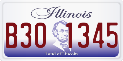 IL license plate B301345