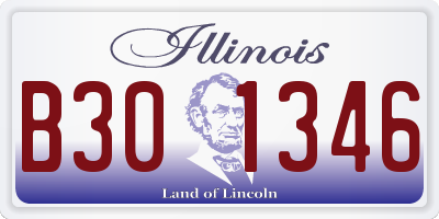 IL license plate B301346