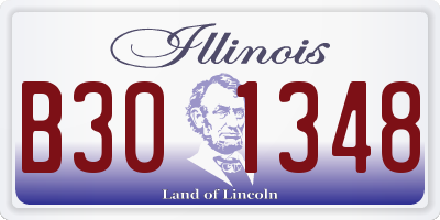 IL license plate B301348