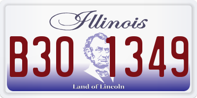 IL license plate B301349