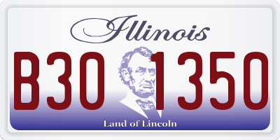 IL license plate B301350