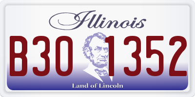 IL license plate B301352