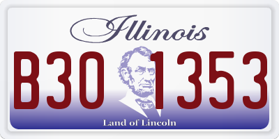 IL license plate B301353