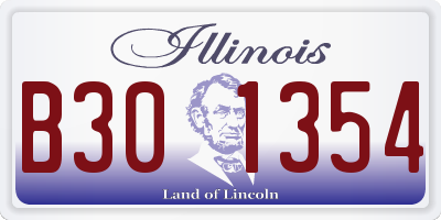IL license plate B301354