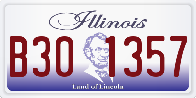IL license plate B301357