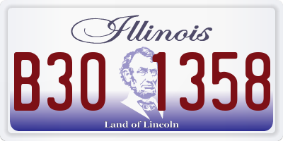 IL license plate B301358
