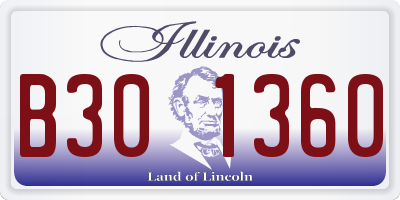 IL license plate B301360