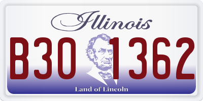 IL license plate B301362