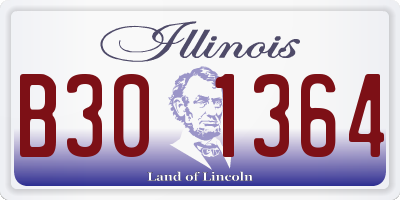 IL license plate B301364