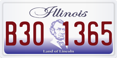 IL license plate B301365