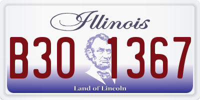 IL license plate B301367