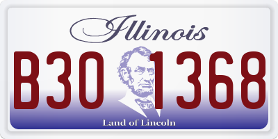 IL license plate B301368