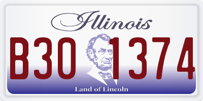 IL license plate B301374