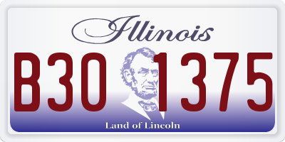 IL license plate B301375