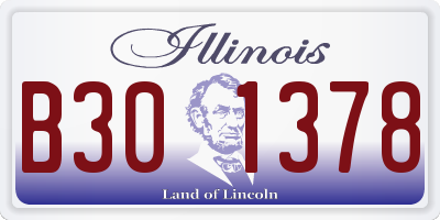 IL license plate B301378